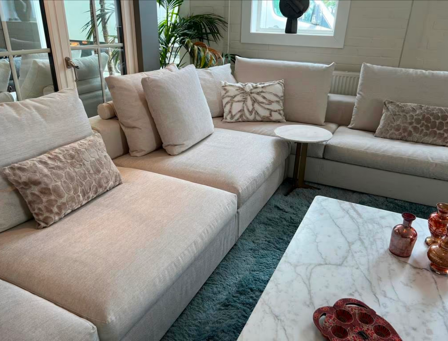 Flexform Groundpiece Modular corner sofa fabric Cat. Additional