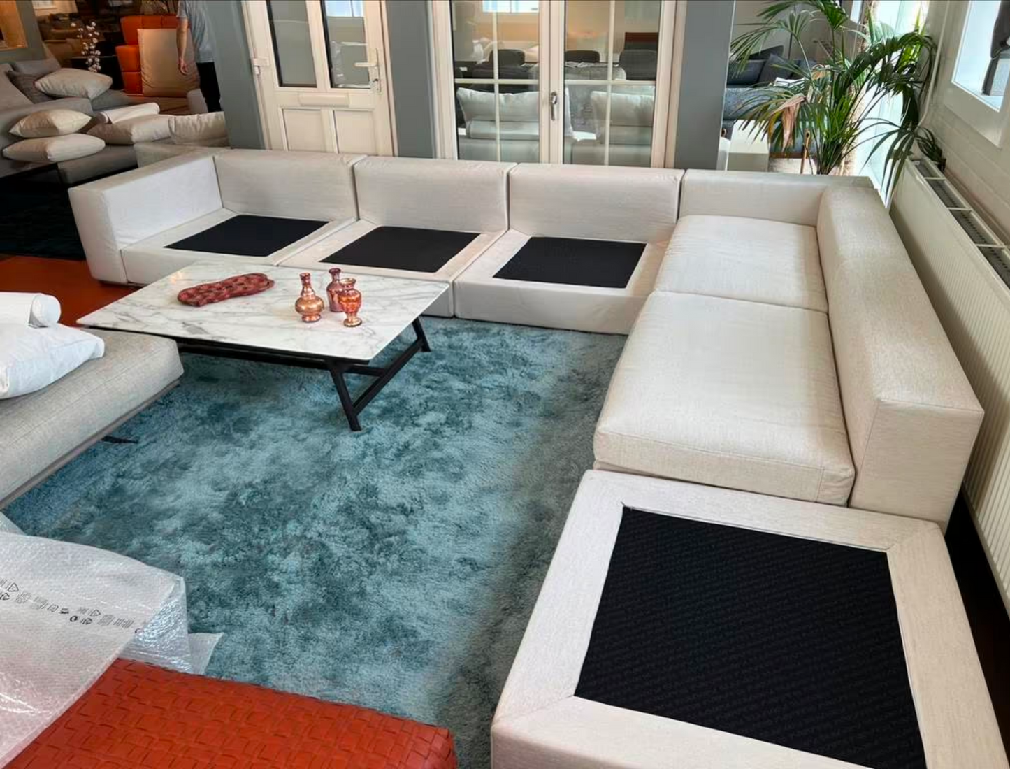 Flexform Groundpiece Modular corner sofa fabric Cat. Additional