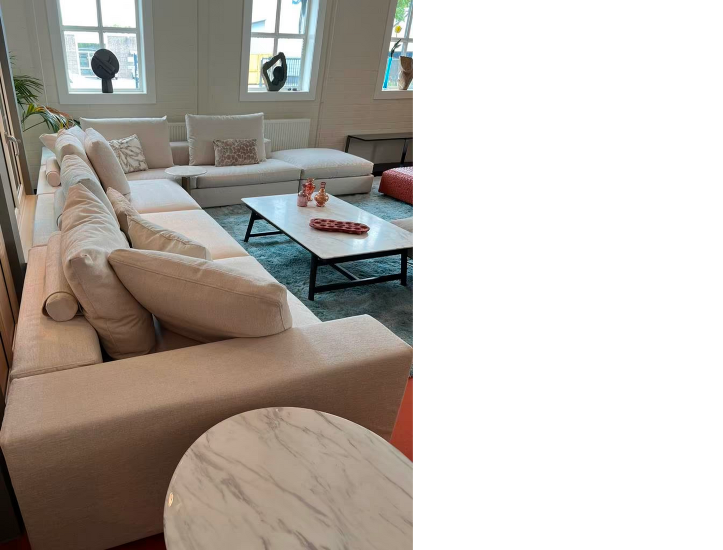 Flexform Groundpiece Modular corner sofa fabric Cat. Additional