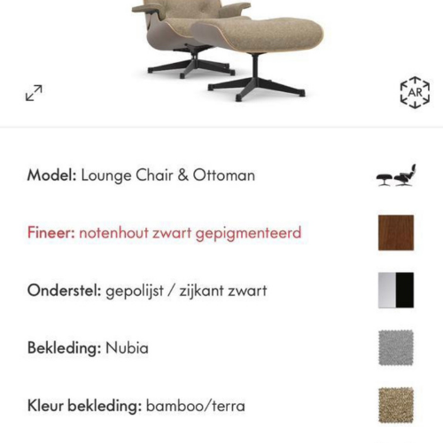 Vitra Lounge-Sessel + Hocker XL Walnuss