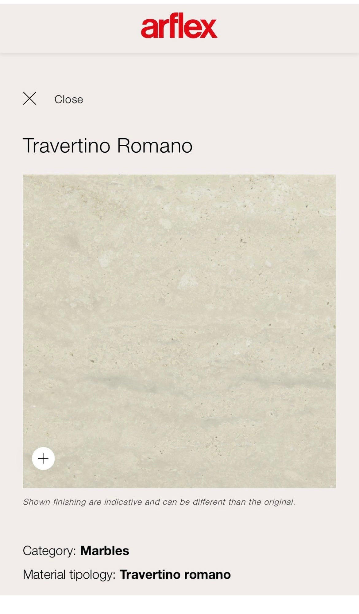 Arflex Arcolor 100 cm traverin Marmer