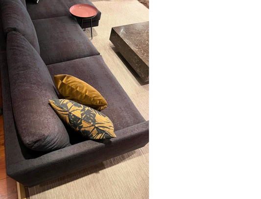 Montis Axel XL corner sofa 347cm fabric Memory 196 show model