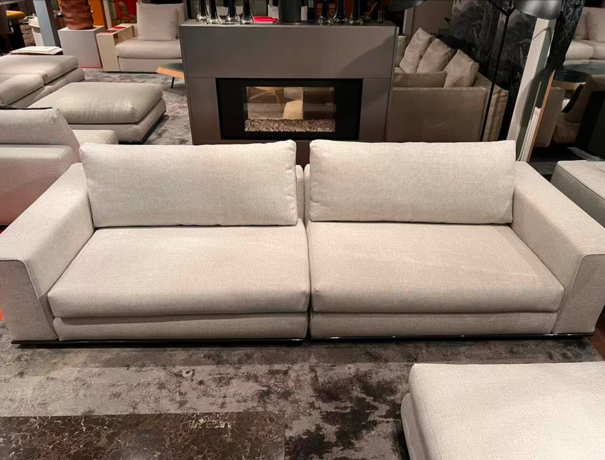 Minotti Hamilton 104x314 cm in fabric Pitti Corda ecru mix