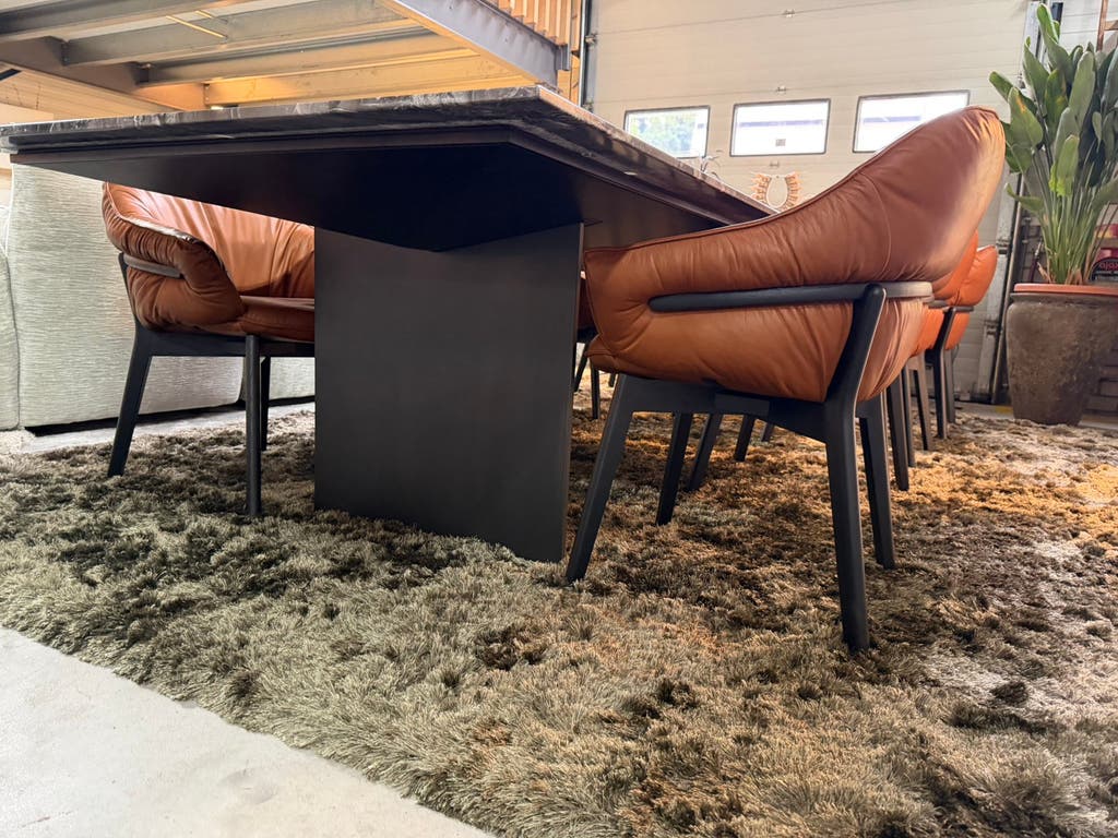 Minotti Linha Dining Table 115x400cm Grigio Orobico Marmer