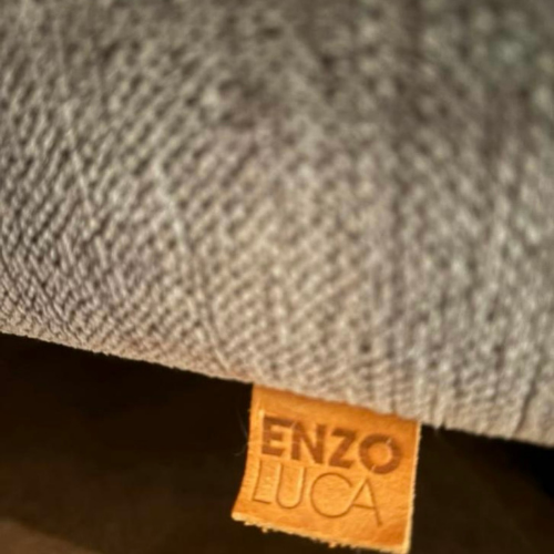 Enzo Luca bank Ombra 290cm + Pouf topcomfort velours stof