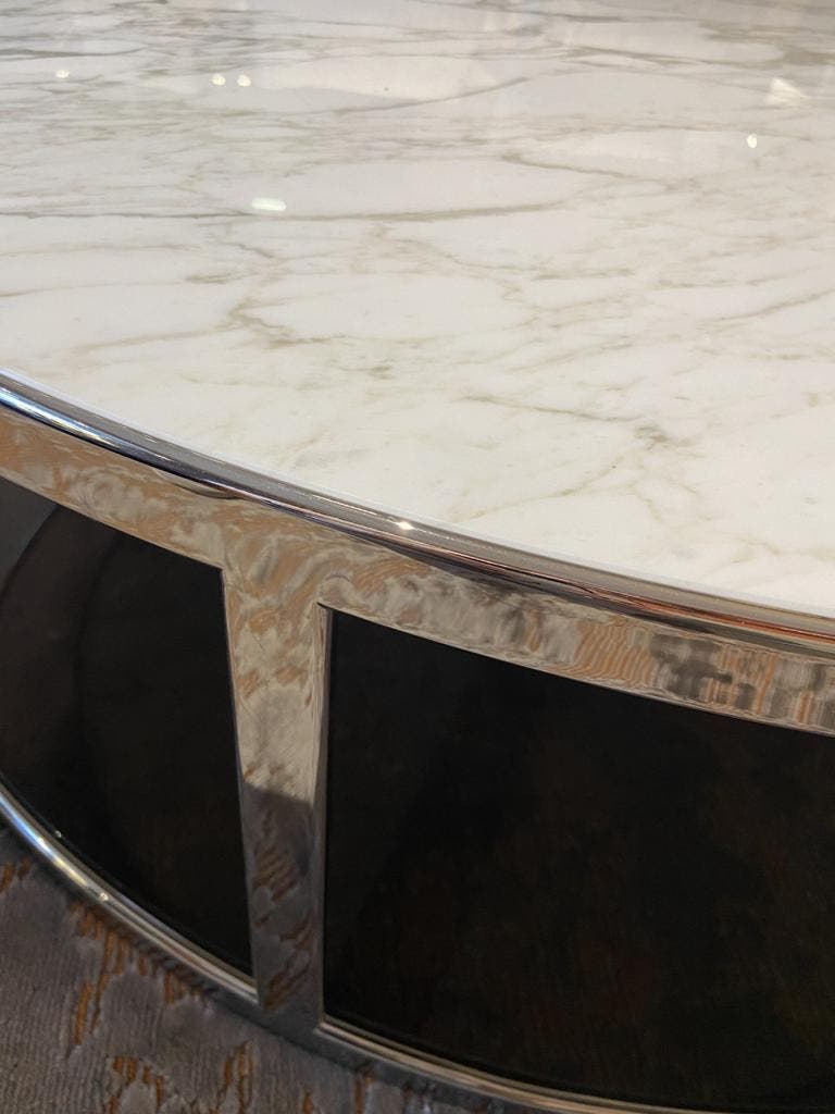 Minotti Hubert salontafel – Calacatta Oro marmer, 120 cm – foto 2