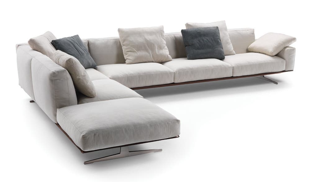 Flexform Softdream hoekbank – Ermo Olive, stof categorie Extra – foto 2