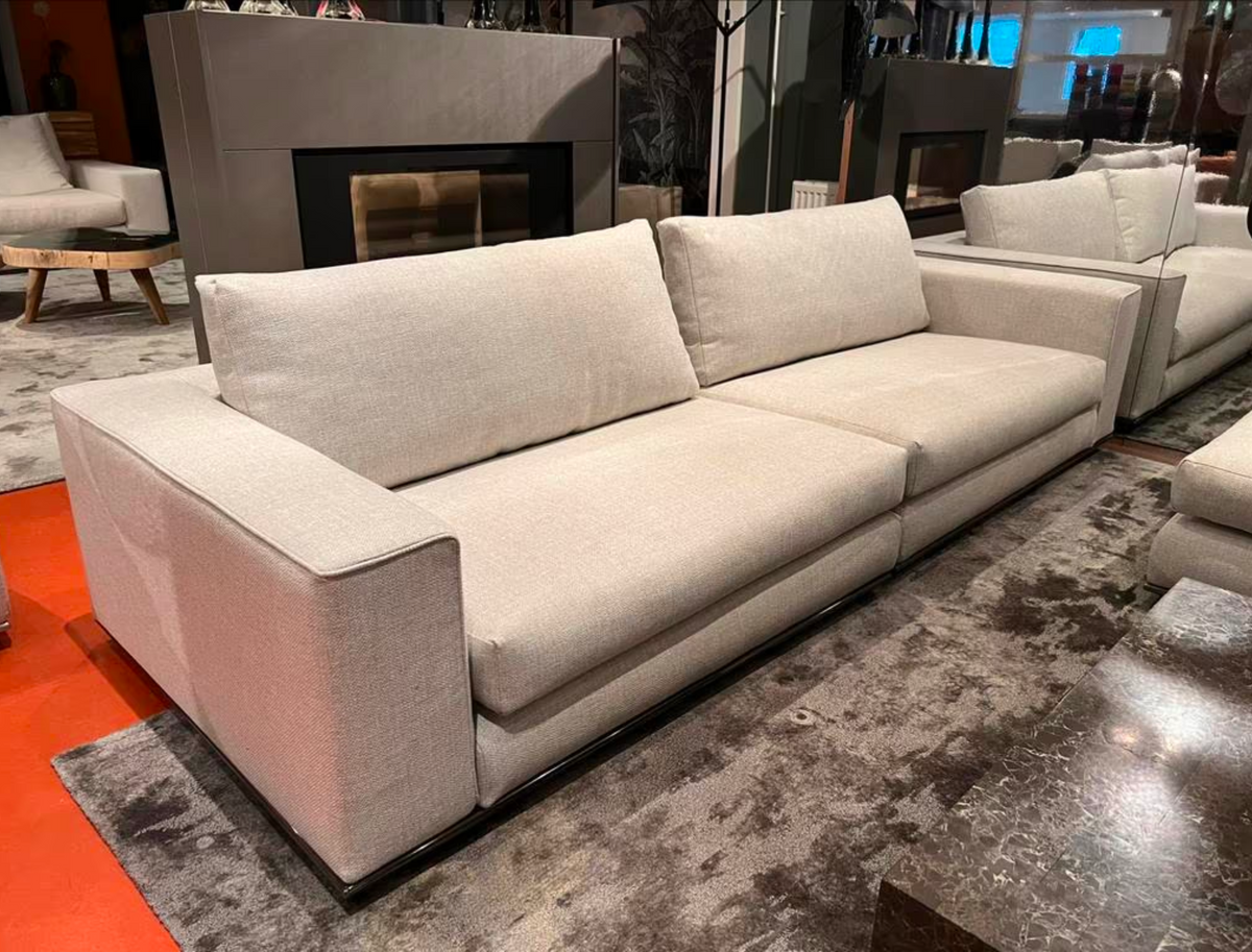 Minotti Hamilton 104x314 cm in fabric Pitti Corda ecru mix