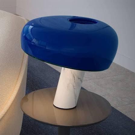 Flos Snoopy tafellamp – blauwe kap en marmeren voet – foto 6