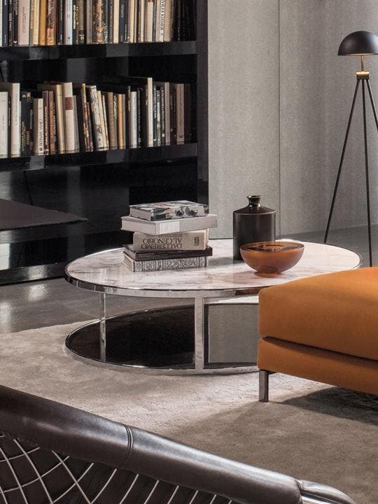 Minotti Hubert salontafel – Calacatta Oro marmer, 120 cm – foto 3