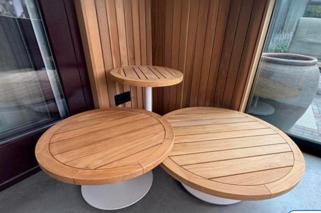 4 Seasons Outdoor Volta salontafels – teak, 45/60/80 cm – foto 1