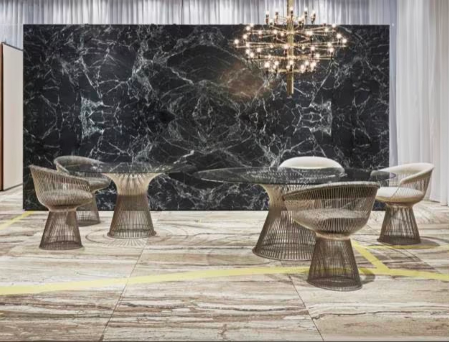 Original-Set von Knoll Warren Platner, 5 Esszimmerstühle, 1 Tisch