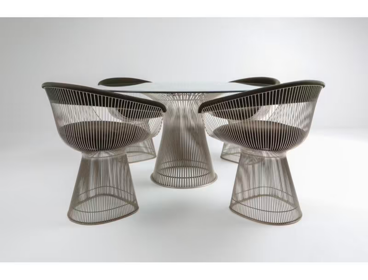 Original-Set von Knoll Warren Platner, 5 Esszimmerstühle, 1 Tisch
