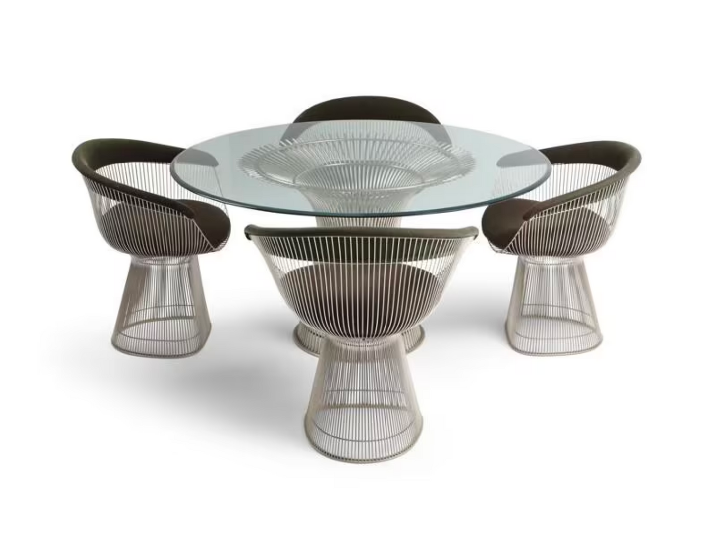 Original-Set von Knoll Warren Platner, 5 Esszimmerstühle, 1 Tisch