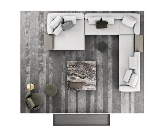 Minotti Connery modulaire hoekbank – Tibet Naturale, 479 × 377 cm – foto 4