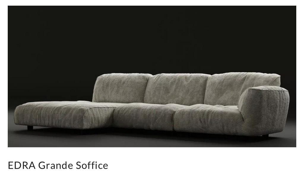 Edra Grand Soffice modulaire hoekbank – Jaipur stof, 150 × 385 cm – foto 2