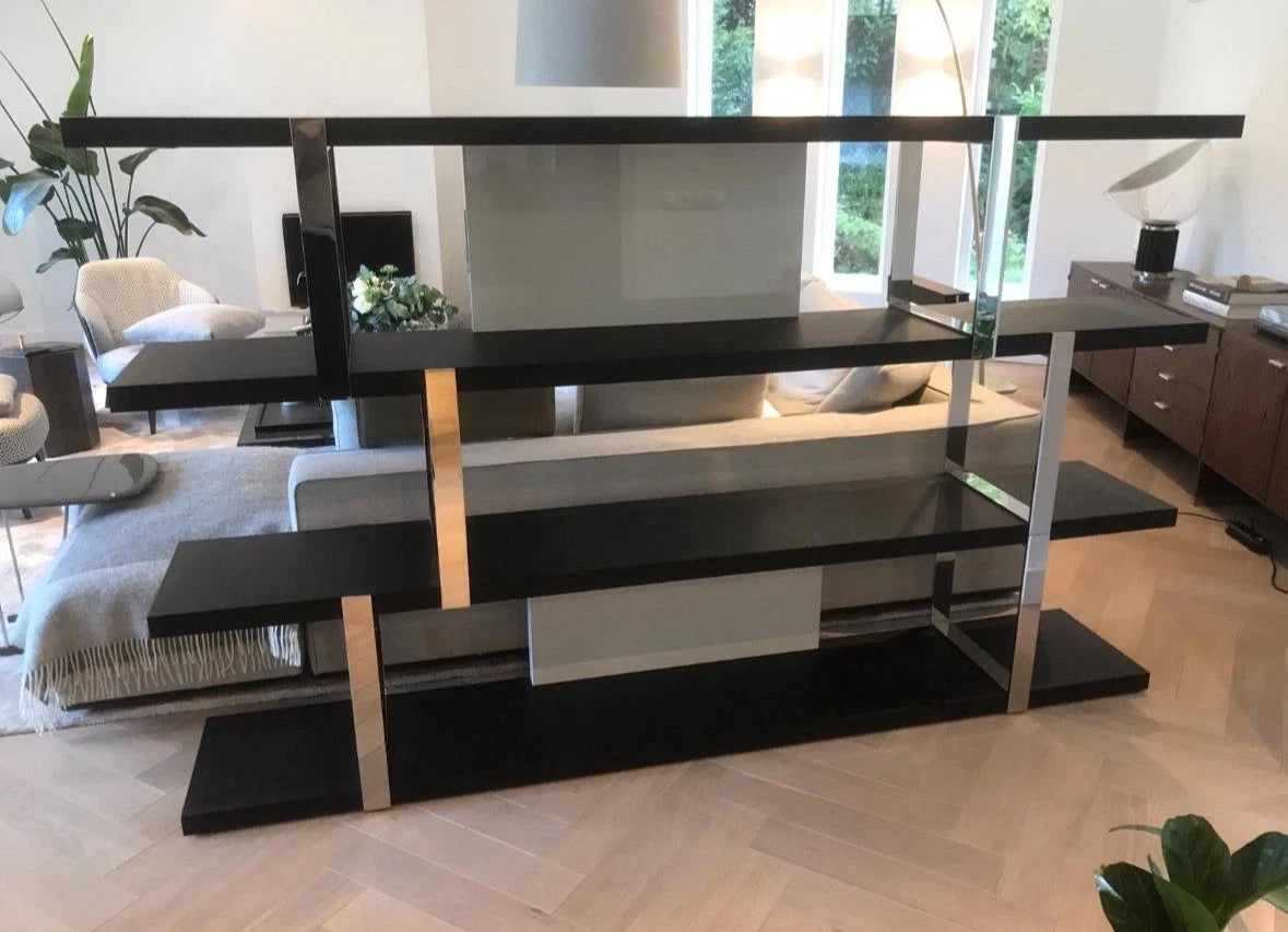 Minotti Dalton Chroom 240cm in Fineer Graniet showmodel 2023