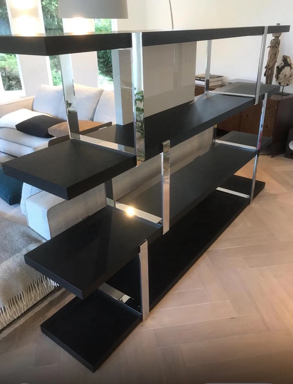 Minotti Dalton Chroom 240cm in Fineer Graniet showmodel 2023