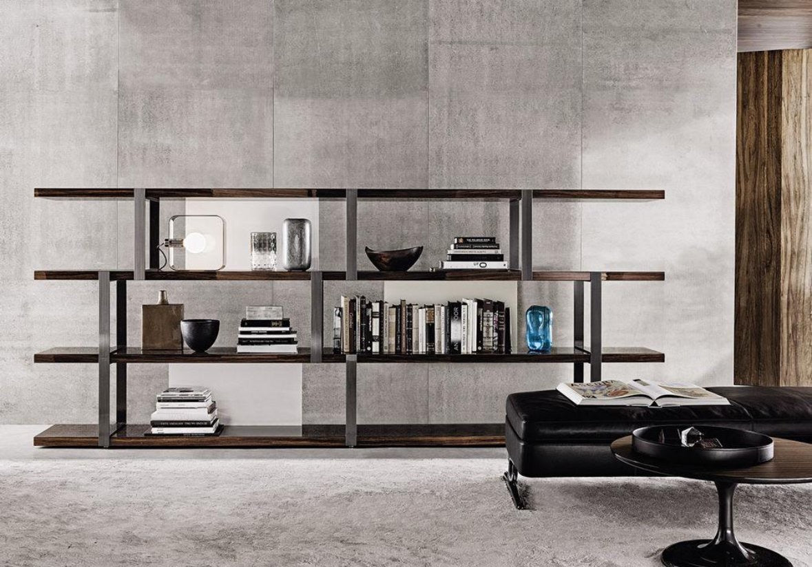 Minotti Dalton Chroom 240cm in Fineer Graniet showmodel 2023