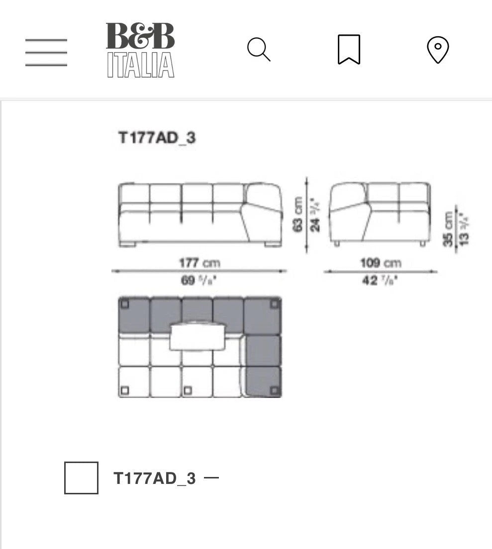 B&B Italia Tufty Time modulaire sofa elementen 290x330cm