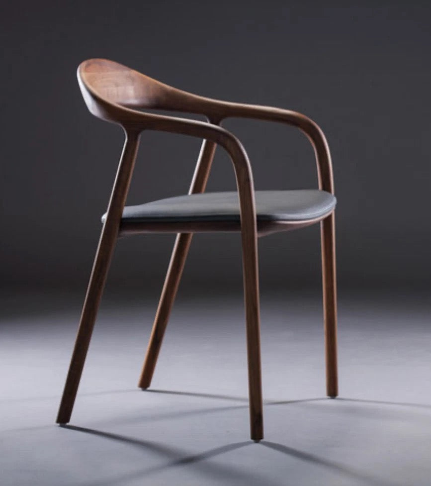 Artisan Neva Stoelen Walnoot Matte Lak ICM Zenith Leder