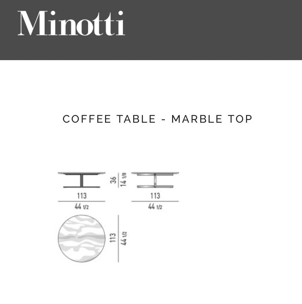 Minotti Catlin Salontafel Sahara Marmer 113cm