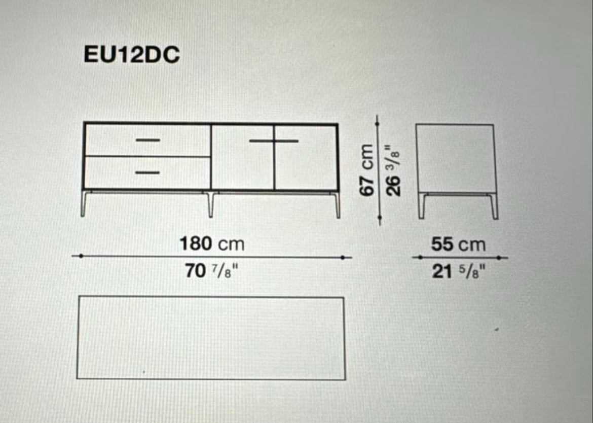 B&B Italia Eucalipto sideboard sideboard eucalyptus 180cm