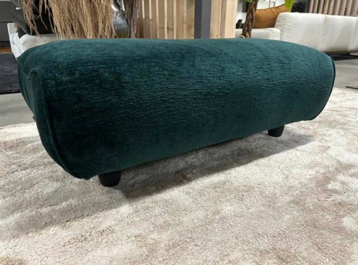 Minotti Quincy Pouf/Ottoman in nubuck leather