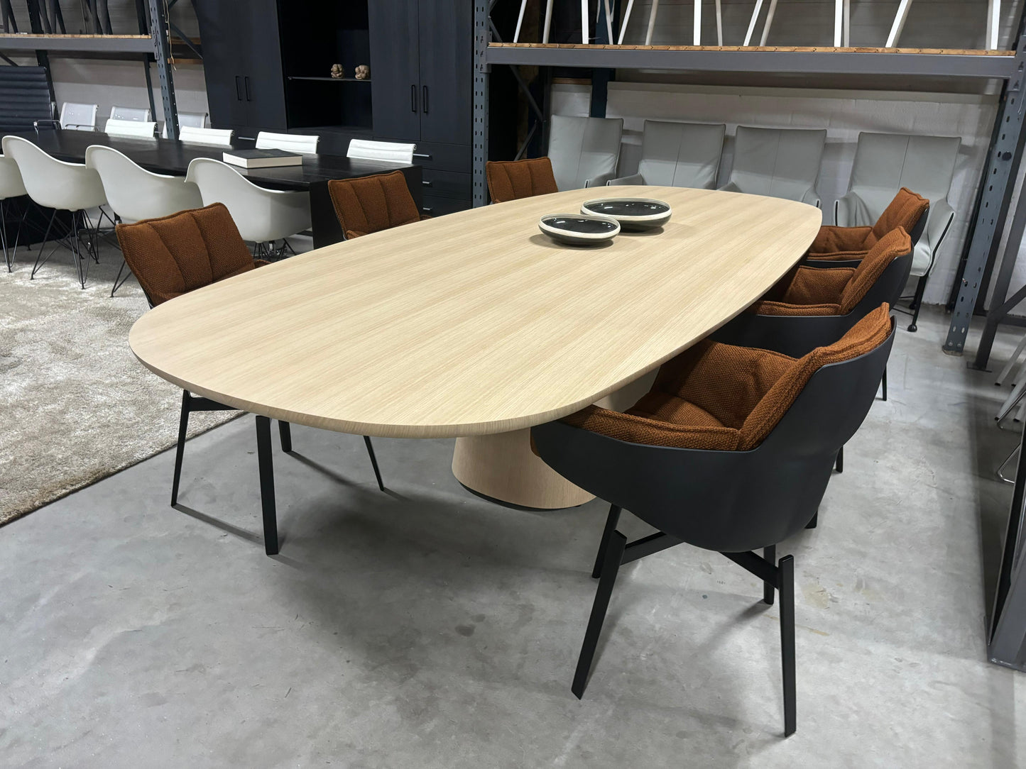 B&B italia Allure'O Esstisch 130x320cm gebürstete helle Eiche