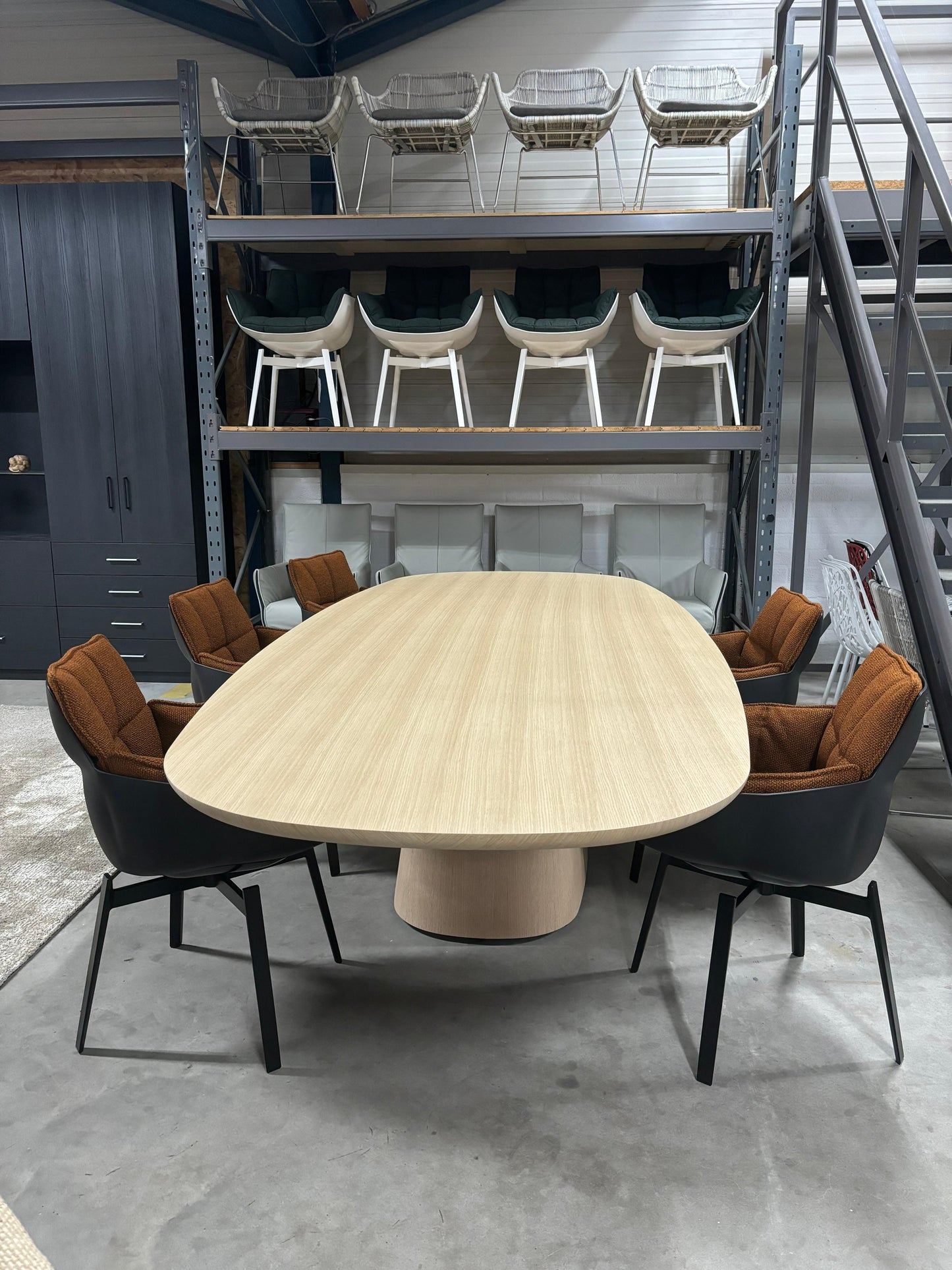 B&B italia Allure'O Esstisch 130x320cm gebürstete helle Eiche