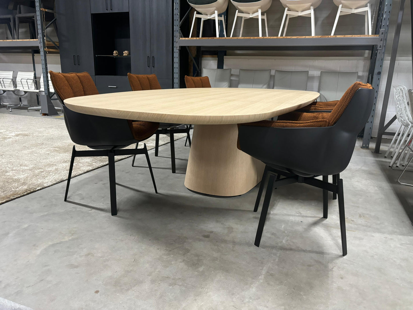 B&B italia Allure'O Esstisch 130x320cm gebürstete helle Eiche