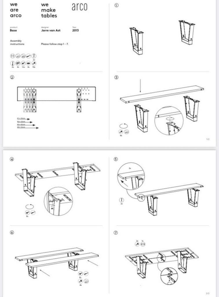 Arco Base eettafel – naturel eiken en beton, 100 × 280 cm – foto 6