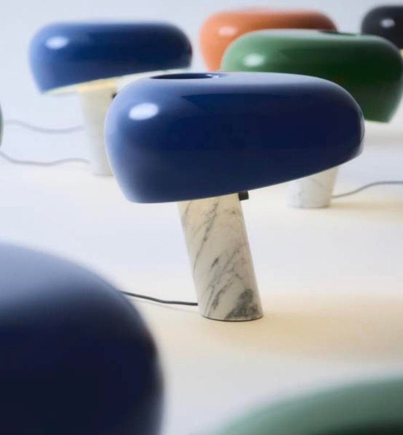 Flos Snoopy tafellamp – blauwe kap en marmeren voet – foto 7