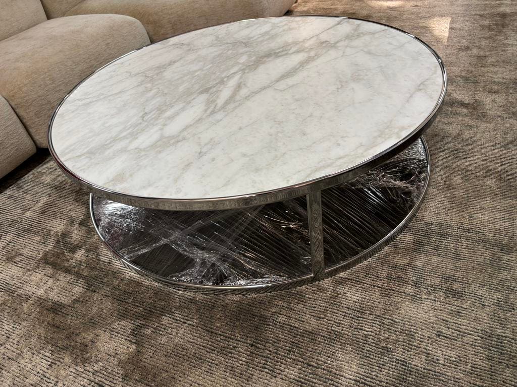 Minotti Hubert salontafel – Calacatta Oro marmer, 120 cm – foto 7