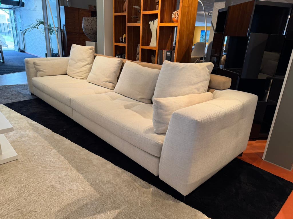 Minotti Blazer bank – 108 × 356 cm, leren hoofdsteunen – foto 6