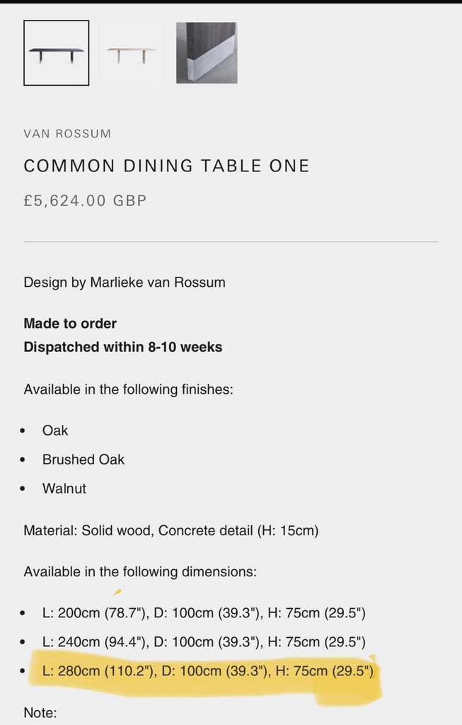 Van Rossum Common eettafel – zwart geborsteld eiken, 100 × 280 cm – foto 6