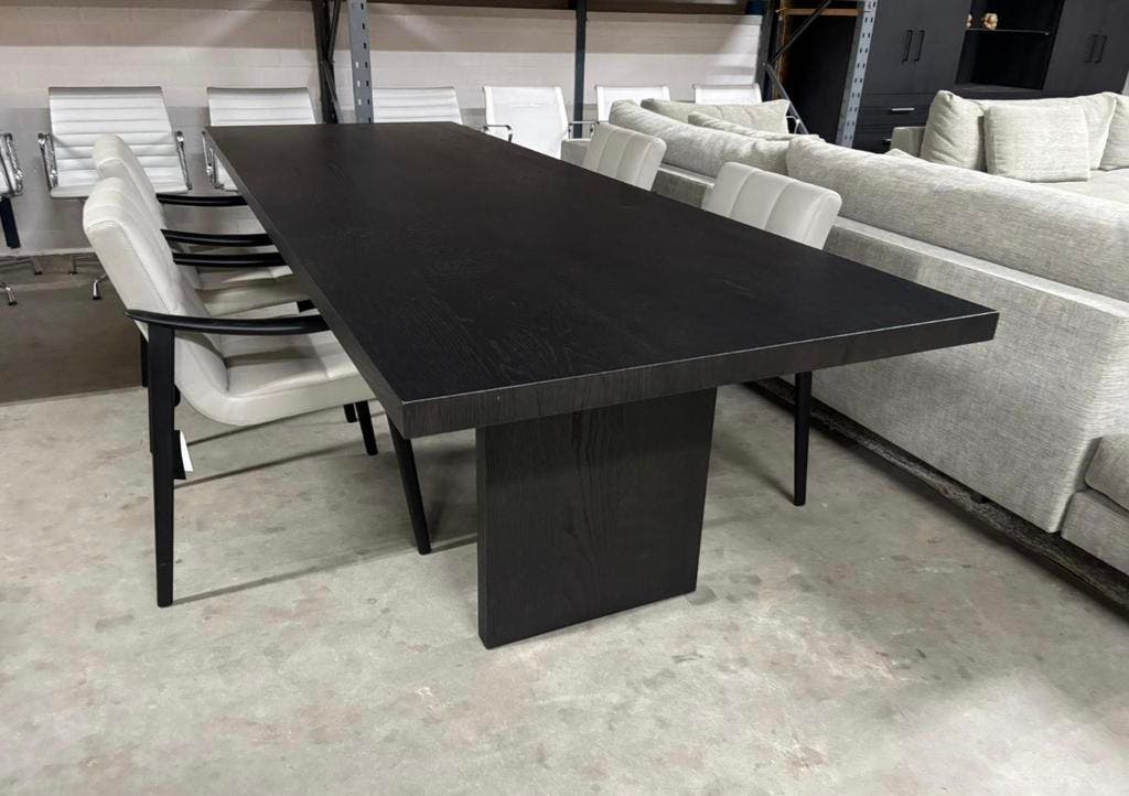 Van Rossum Common eettafel – zwart geborsteld eiken, 100 × 280 cm – foto 2