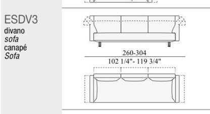 Edra Essential bank met hocker – stof categorie T – foto 5