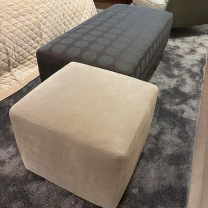 Minotti Damier Island Pouf ottoman stof