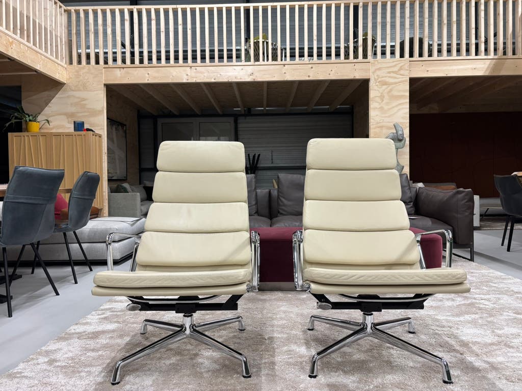 Vitra Eames Lounge Chair EA 222 – leer in Clay – foto 6