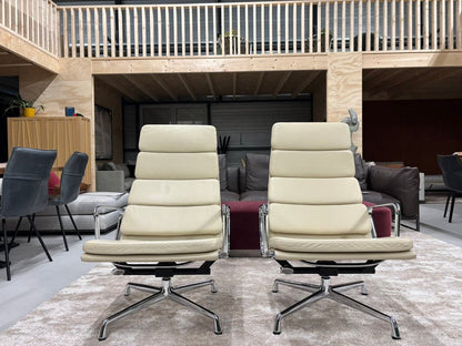 Vitra Eames Lounge Chair EA 222 – leer in Clay – foto 6