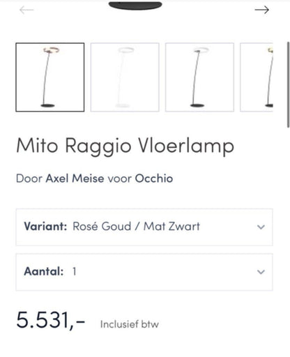 Occhio Mito Raggio vloerlamp – brons, 60 cm – foto 3