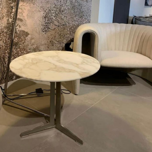 Flexform Fly Table 60cm rond calacatta