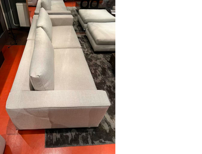 Minotti Hamilton 104x314 cm in stof Pitti Corda ecru mix