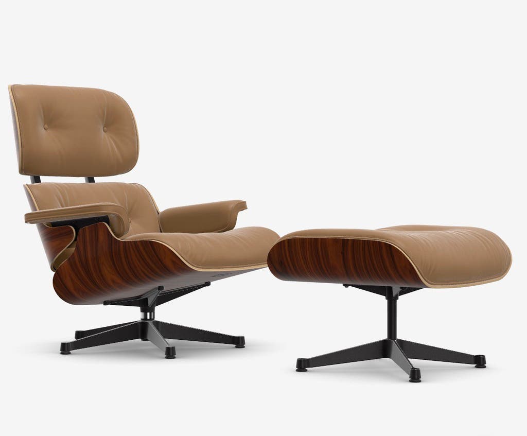 Vitra Eames Lounge Chair XL met Ottoman – palissander en Caramel leer – foto 5