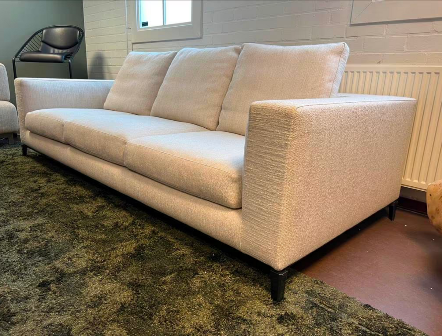 Zgan Minotti Andersen sofa 103x246cm in stof ecru beige