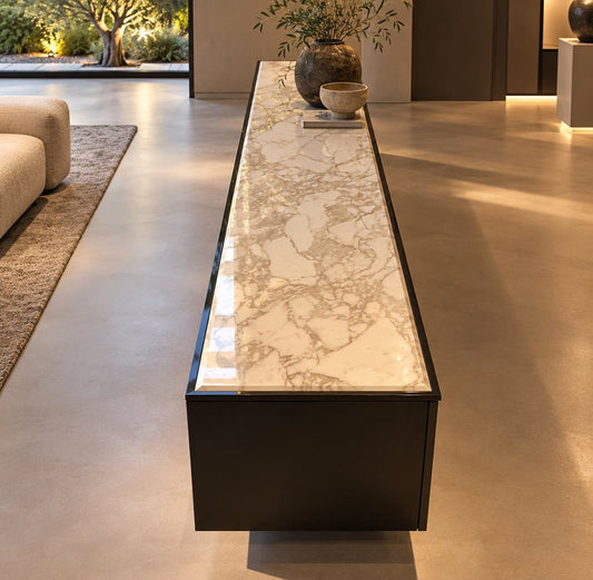Minotti Easel Sideboard 240cm marmer top LP 16.320,-