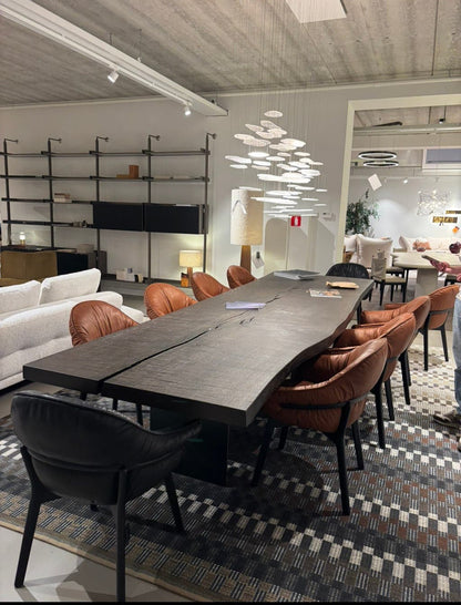 Freifrau Marie fauteuils – cognackleurig Adorra leer, 8 stuks – foto 6