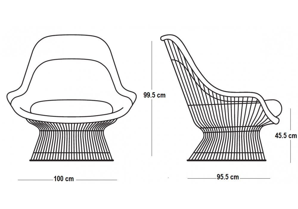 Knoll Warren Platner fauteuil – 18-karaats goudafwerking – foto 4