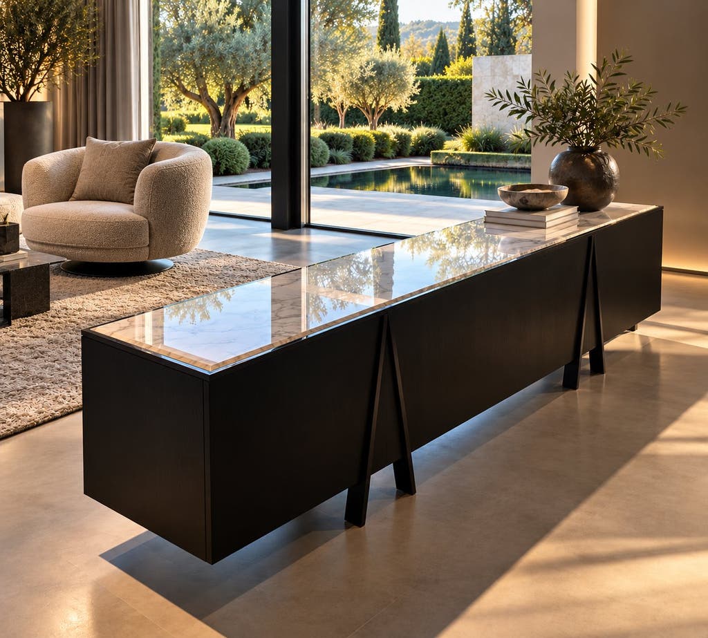 Minotti Easel Sideboard 240cm marmer top LP 16.320,-